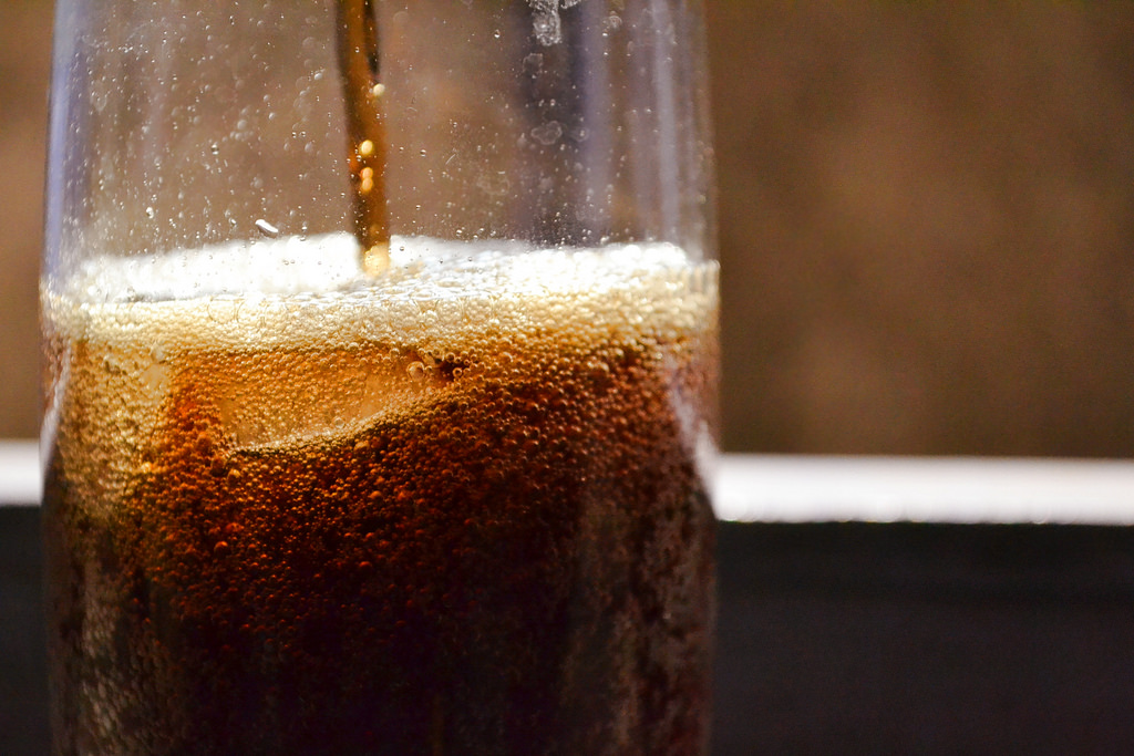 soda in glass